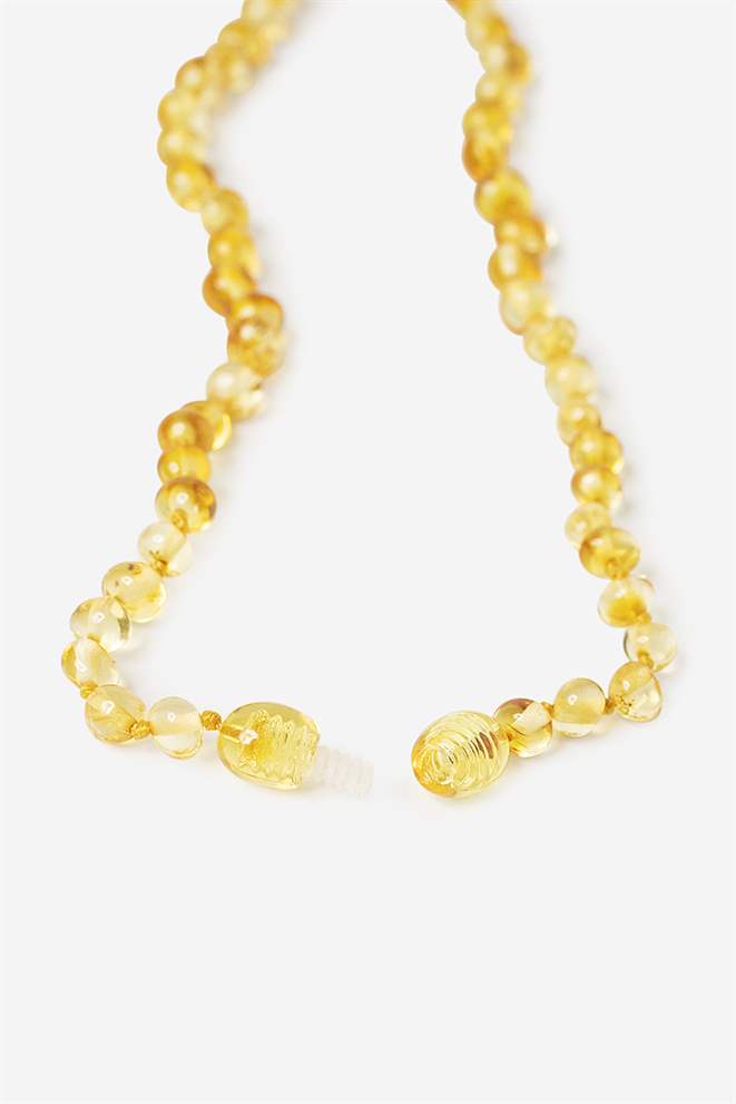 Billede af Honning farvet Rav halskæde - Voksen - 100% naturligt